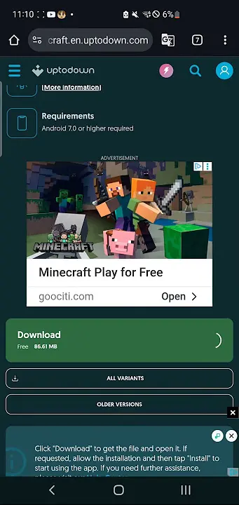 MinecraftAPP Screenshort